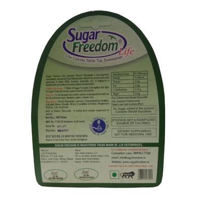 Sugar Freedom Life Natural Stevia Pellets (Pack of 5 x 100's) - Diabetes Care (Ayush)