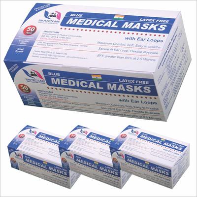 ProtectCare 3-ply Medical Face Mask - Blue (Pack of 4 x 50's) - Face Mask