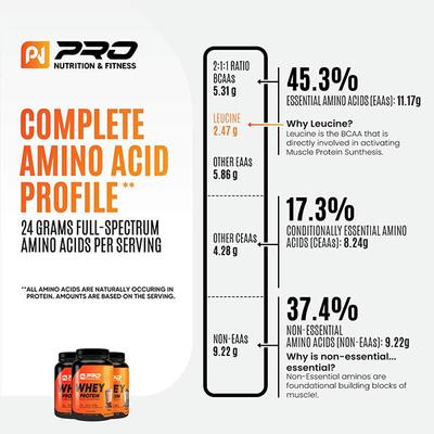 Pro Nutrition & Fitness Whey Protein - Cookies & Cream Flavour 1 kg - Whey Proteins