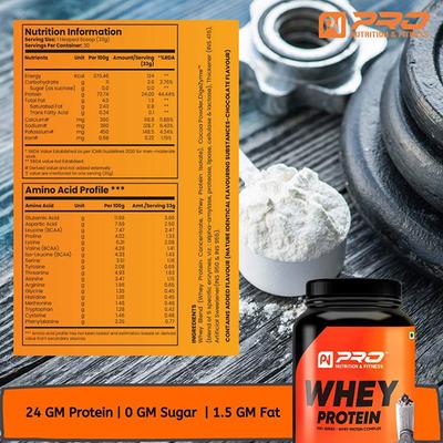 Pro Nutrition & Fitness Whey Protein - Cookies & Cream Flavour 1 kg - Whey Proteins