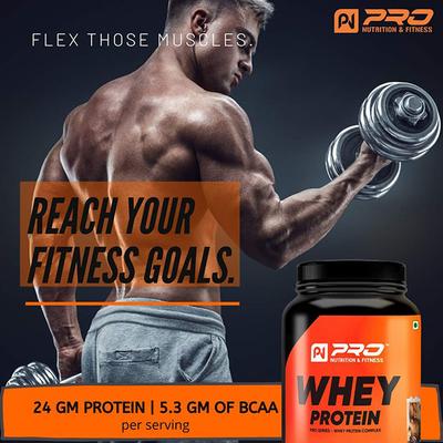 Pro Nutrition & Fitness Whey Protein - Caffe Latte Flavour 1 kg - Whey Proteins