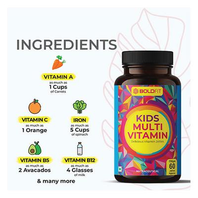 Boldfit Kids Multivitamin Jellies 60's - Multi-Vitamins