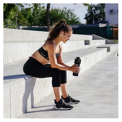 Boldfit Pro Cyclone Gym Shaker Bottle with Extra Compartment - Black 500 ml - Workout Essentials