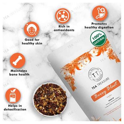 Tea Treasure Fruit Tea - Berry Blast 50 gm - Herbal/Green Teas