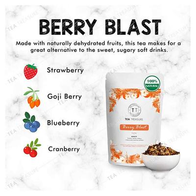Tea Treasure Fruit Tea - Berry Blast 50 gm - Herbal/Green Teas