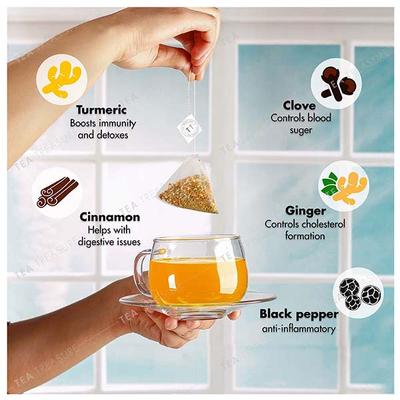 Tea Treasure Wellness Tea Bag - Tulsi Ginger Turmeric 18's - Herbal/Green Teas