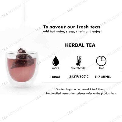 Tea Treasure Caffeine Free Tea Bag - Rose 18's - Herbal/Green Teas