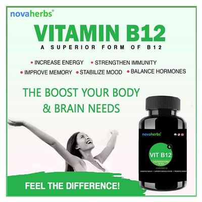 Novaherbs Vit B12 1500 mcg Tablet 60's - Multi-Vitamins