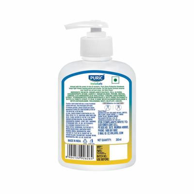 Puric Insta Safe Hand Wash - Aloe & Turmeric 250 ml + (185 ml Refill Free) - Hand Wash & Soaps