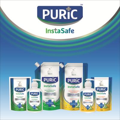 Puric Insta Safe Hand Wash - Aloe & Turmeric 185 ml - Hand Wash & Soaps