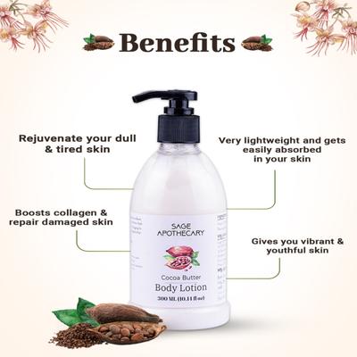 Sage Apothecary Cocoa Butter Body Lotion 300 ml - Lotions & Creams