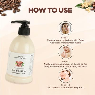 Sage Apothecary Cocoa Butter Body Lotion 300 ml - Lotions & Creams
