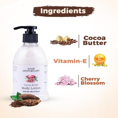 Sage Apothecary Cocoa Butter Body Lotion 300 ml - Lotions & Creams