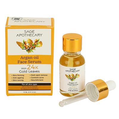 Sage Apothecary Argan Oil Face Serum - 24K Gold Leaves 15 ml - Face Serum