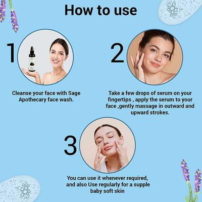 Sage Apothecary Day Serum - Hyaluronic Acid & Belgium Lavender 30 ml - Face Serum