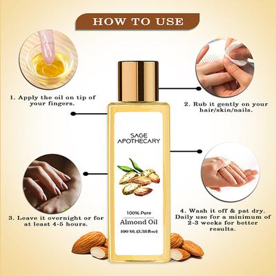 Sage Apothecary Almond Oil 100 ml - Face Oils