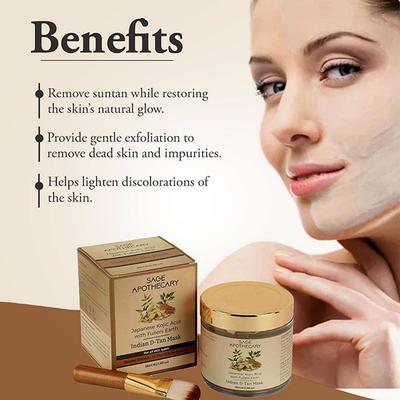 Sage Apothecary Indian D-Tan Face Mask 110 gm - Masks & Peels