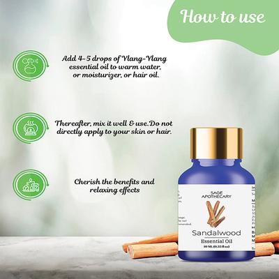 Sage Apothecary Essential Oil - Sandalwood 10 ml - Essential Oils