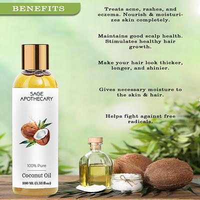 Sage Apothecary Coconut Oil 100 ml - Face Oils