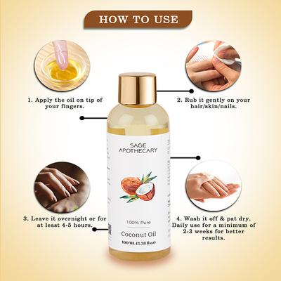 Sage Apothecary Coconut Oil 100 ml - Face Oils