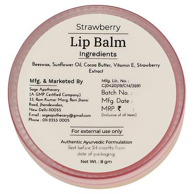 Sage Apothecary Strawberry Lip Balm 8 gm - Lip Balms