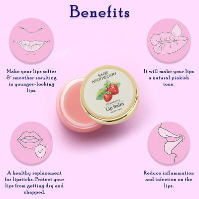 Sage Apothecary Strawberry Lip Balm 8 gm - Lip Balms