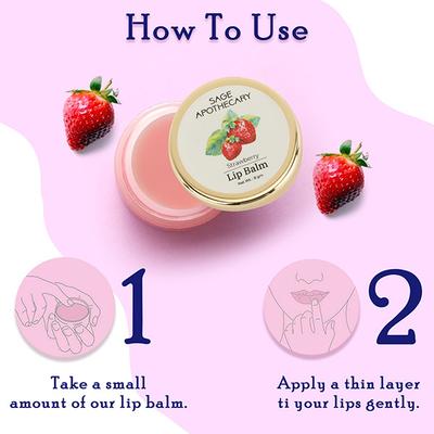 Sage Apothecary Strawberry Lip Balm 8 gm - Lip Balms