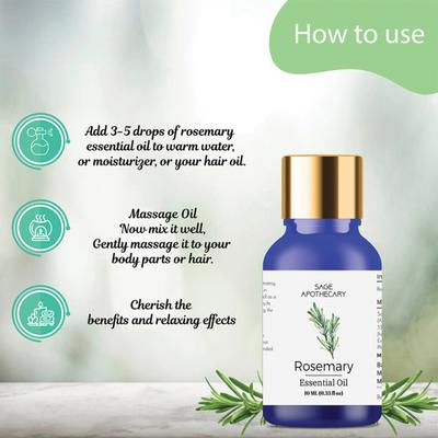 Sage Apothecary Essential Oil - Rosemary 10 ml - Essential Oils