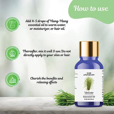 Sage Apothecary Essential Oil - Vetiver 10 ml - Essential Oils