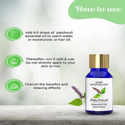Sage Apothecary Essential Oil - Patchouli 10 ml - Essential Oils