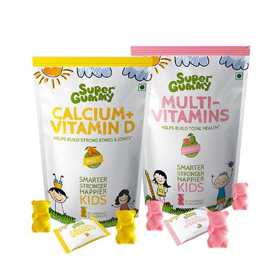Super Gummy Combo Pack Gummies - Calcium + Vitamin D & Multi-Vitamins 30's - Multi-Vitamins