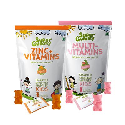 Super Gummy Combo Pack Gummies - Zinc + Vitamins & Multi-Vitamins 30's - Multi-Vitamins