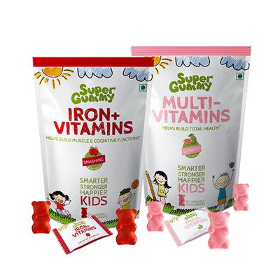 Super Gummy Combo Pack Gummies - Multi-Vitamins & Iron + Vitamins 30's - Multi-Vitamins