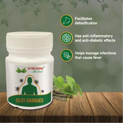 20 Microns Herbal Giloy Ghanvati Capsule 60's - Giloy