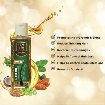 20 Microns Herbal Hair Kranti Herbal Hair Oil 100 ml - Personal Care (Ayush)