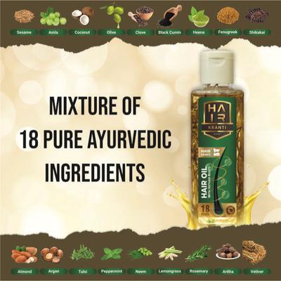 20 Microns Herbal Hair Kranti Herbal Hair Oil 100 ml - Personal Care (Ayush)