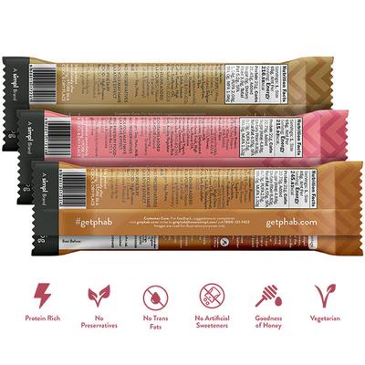 Phab Protein Bar - Assorted Pack (Pack of 6 x 65 gm) - Nutritional Bars