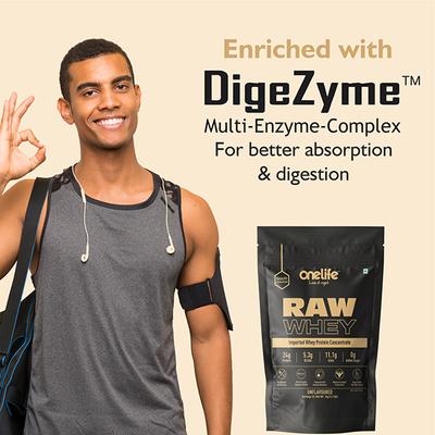 Onelife Raw Whey Protein Powder - Unflavoured 1 kg - Whey Proteins