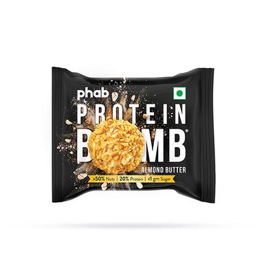 Phab Protein Bomb - Almond Butter (Pack of 12) - Nutritional Bars