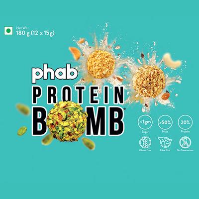 Phab Protein Bomb - Almond Butter (Pack of 12) - Nutritional Bars