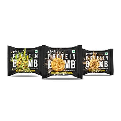 Phab Protein Bomb - Variety Pack (Pack of 12) - Nutritional Bars