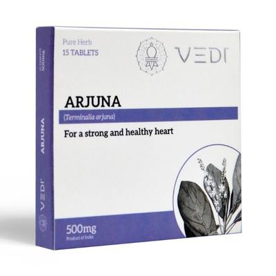 VEDI Arjuna 500 mg Tablet (Pack of 5 x 15's) - Pure Herbs