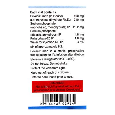 BEVACIREL 100mg Injection 4ml - Cancer Oncology-Tar