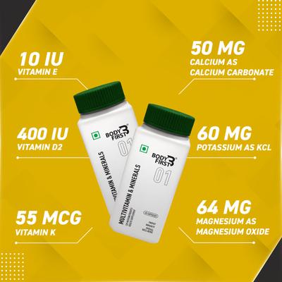 BodyFirst Multivitamins & Minerals Capsule 60's - Multi-Vitamins