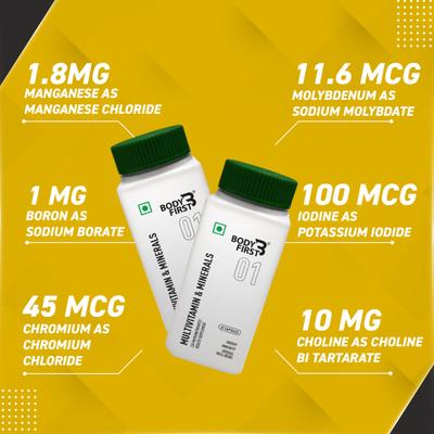 BodyFirst Multivitamins & Minerals Capsule 60's - Multi-Vitamins