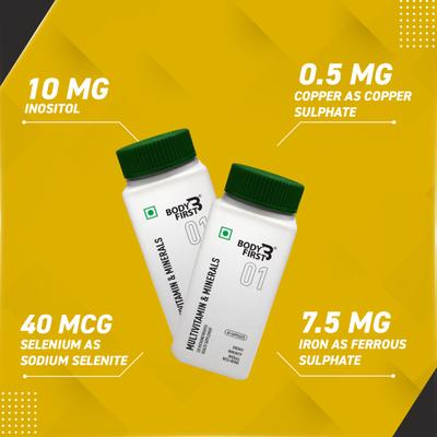 BodyFirst Multivitamins & Minerals Capsule 60's - Multi-Vitamins