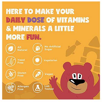 Kiddoze Multivitamin & Minerals Gummies - Lemon & Strawberry Flavour 60's - Multi-Vitamins