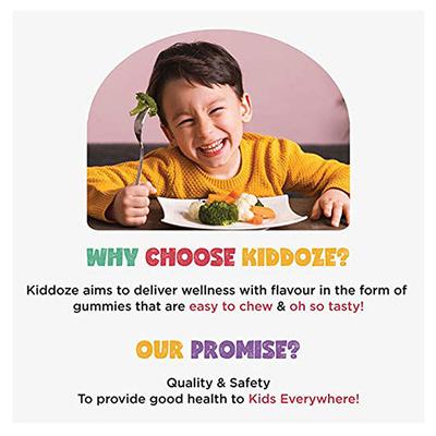 Kiddoze Multivitamin & Minerals Gummies - Lemon & Strawberry Flavour 60's - Multi-Vitamins