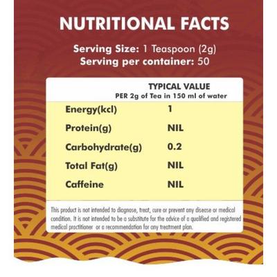 Innoveda Turmeric Moringa Herbal Tisane Golden Whole tea leaves 100 gm - Teas