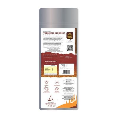 Innoveda Turmeric Moringa Herbal Tisane Golden Whole tea leaves 100 gm - Teas